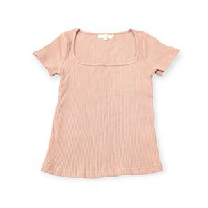 Cloud Ten Ribbed Baby Tee Pink Size Small E